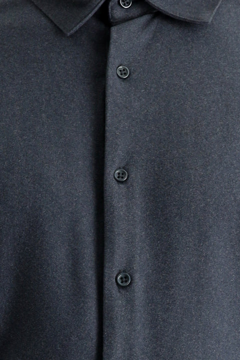 Light Gray Techno-Line Long Sleeve Slim Fit Narrow Cut Sport Knit Shirt