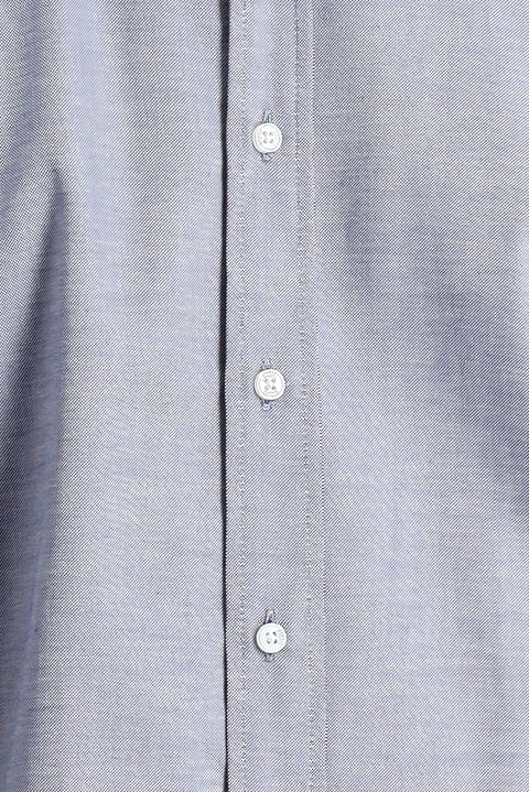 Dark Navy Long Sleeve Regular Fit Oxford Cotton Shirt