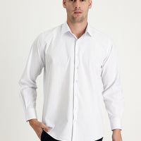 Light Navy Long Sleeve Regular Fit Striped Cotton Easy-Iron Shirt