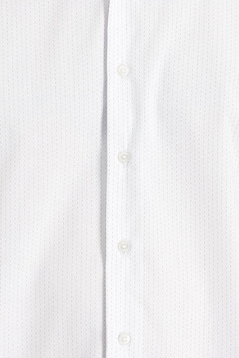 Light Navy Long Sleeve Regular Fit Striped Cotton Easy-Iron Shirt