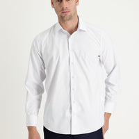 Blue Long Sleeve Regular Fit Striped Cotton Easy-Iron Shirt