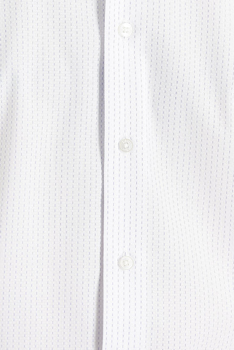 Blue Long Sleeve Regular Fit Striped Cotton Easy-Iron Shirt