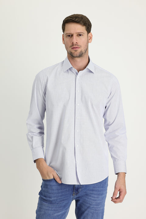 Medium Navy Long Sleeve Regular Fit Striped Cotton Easy-Iron Shirt