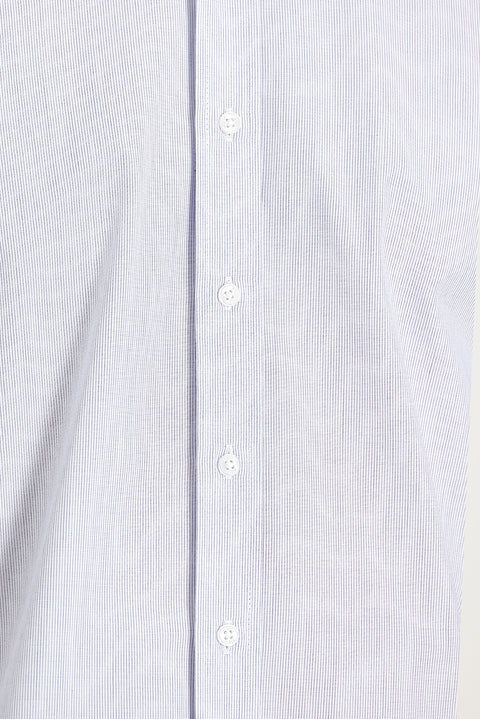 Medium Navy Long Sleeve Regular Fit Striped Cotton Easy-Iron Shirt