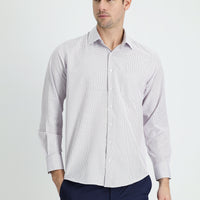 Dark Red Long Sleeve Classic Plaid Cotton Shirt