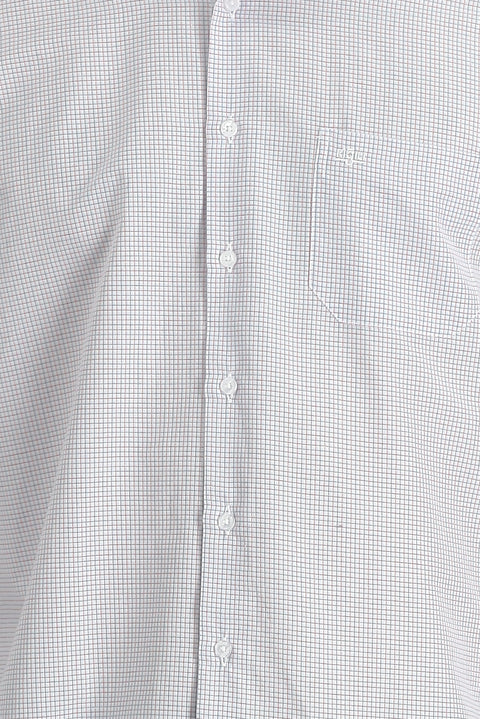 Dark Red Long Sleeve Classic Plaid Cotton Shirt