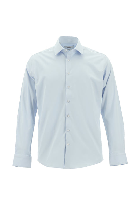 Light Blue Long Sleeve Slim Fit Classic Cotton Shirt
