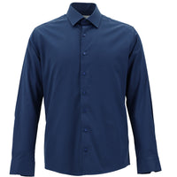 Dark Blue Long Sleeve Slim Fit Classic Cotton Shirt