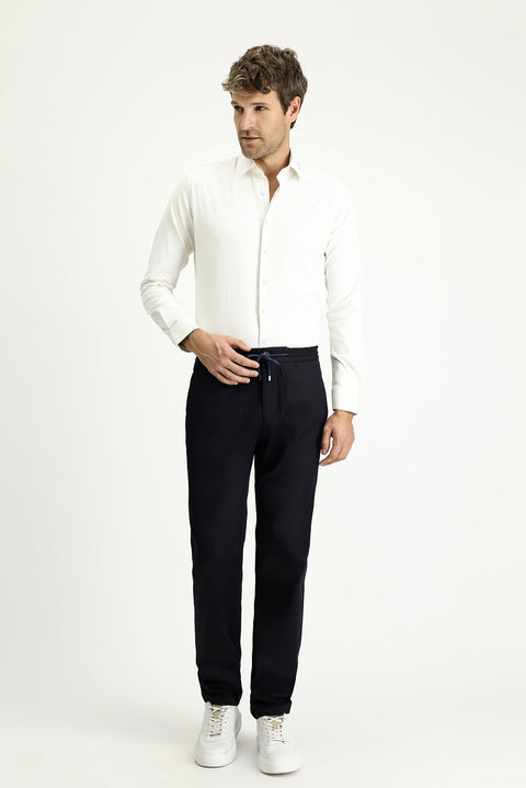 Krem Uzun Kol Slim Fit Dar Kesim Klasik Pamuklu Gömlek