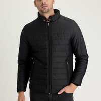 Black Super Slim Fit Extra Narrow Cut Quilted Sport Jacket