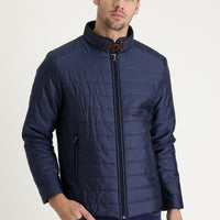 Medium Navy Super Slim Fit Extra Narrow Cut Quilted Sport Jacket