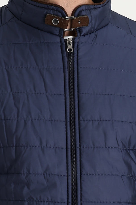 Medium Navy Super Slim Fit Extra Narrow Cut Quilted Sport Jacket