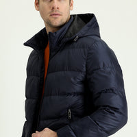 Medium Navy Hooded Puffer Jacket