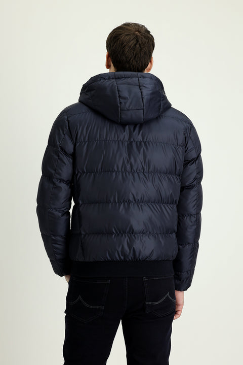 Medium Navy Hooded Puffer Jacket