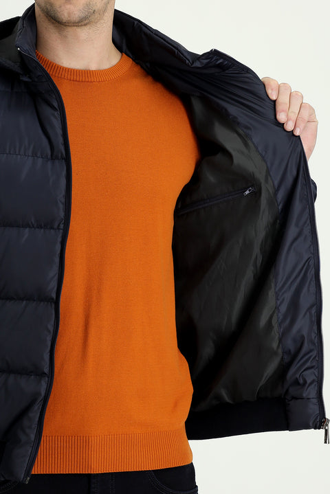 Medium Navy Hooded Puffer Jacket