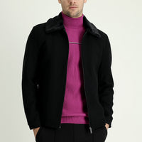 Black Fur Collar Sport Jacket
