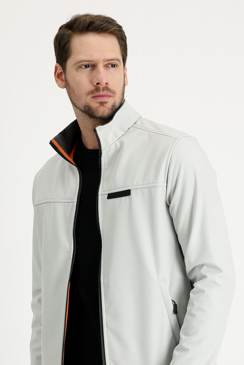 Light Grey Slim Fit Sports Jacket
