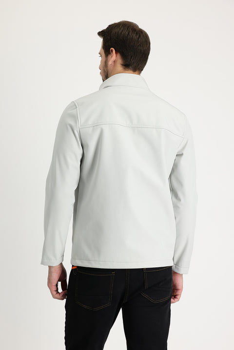 Light Grey Slim Fit Sports Jacket
