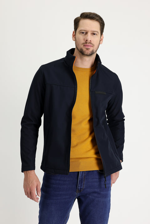 Dark Navy Slim Fit Sports Jacket