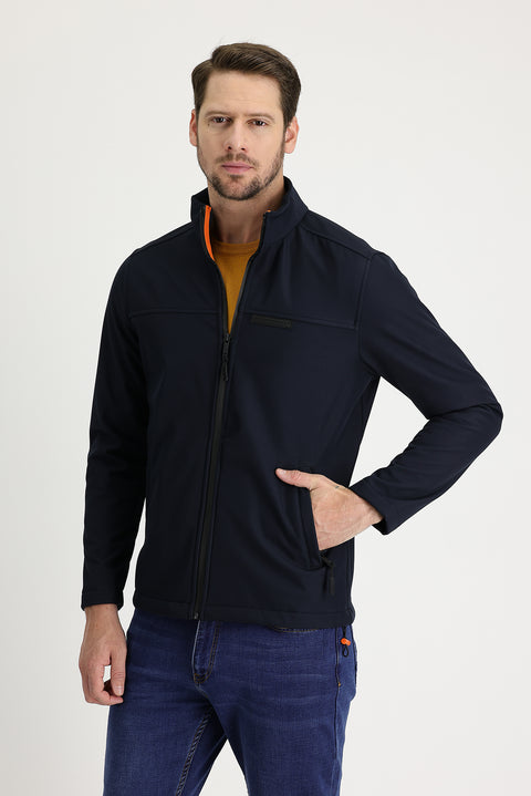 Dark Navy Slim Fit Sports Jacket