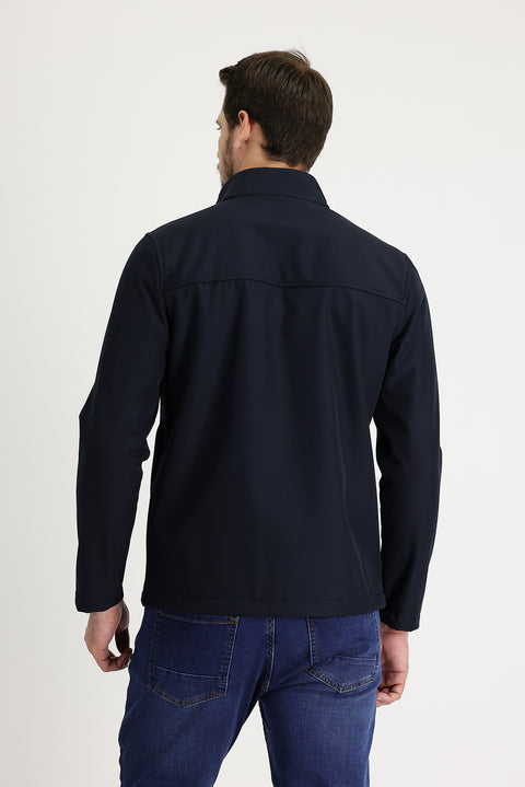 Dark Navy Slim Fit Sports Jacket