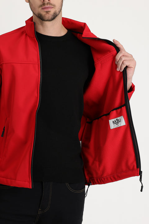 Flag Red Slim Fit Narrow Cut Sport Jacket