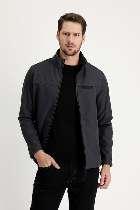 Medium Anthracite Slim Fit Sports Jacket