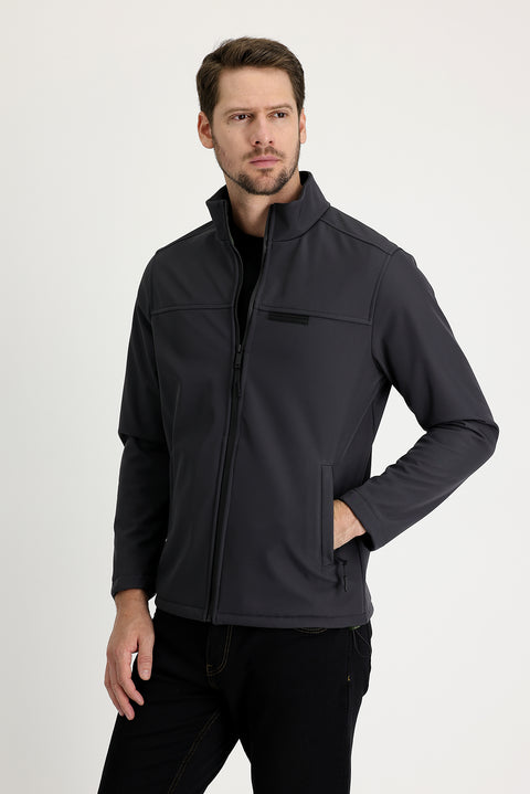 Medium Anthracite Slim Fit Sports Jacket