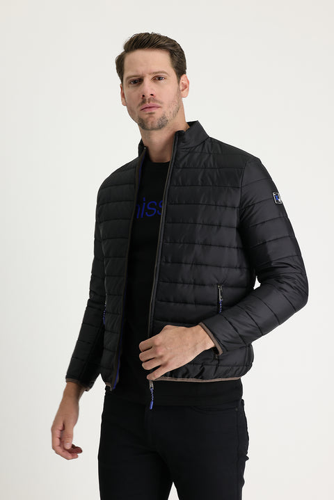 Black Quilted Sport Jacket