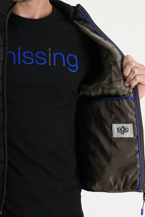 Black Quilted Sport Jacket