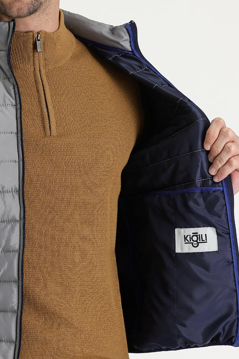 Medium Grey Quilted Sport Jacket