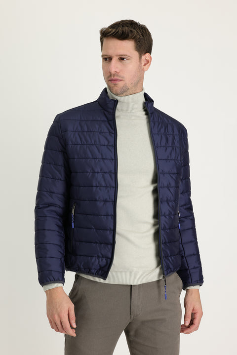 Dark Navy Quilted Sport Jacket