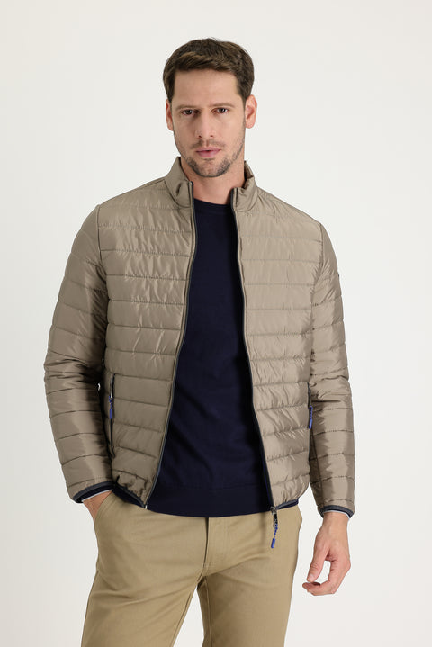 Light Brown Quilted Sport Jacket