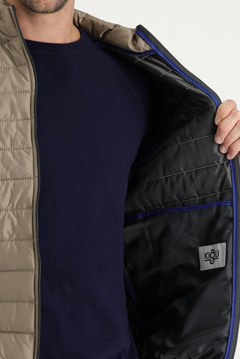 Light Brown Quilted Sport Jacket