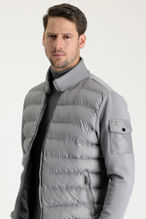 Medium Grey Quilted Sport Jacket