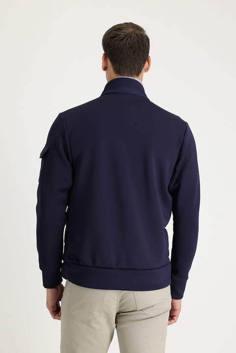 Light Navy Quilted Sport Jacket