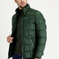 Orta Haki Slim Fit Dar Kesim Spor Mont