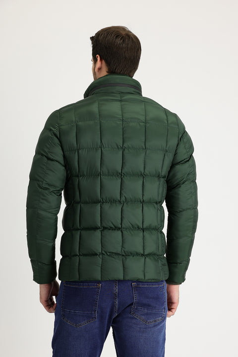 Orta Haki Slim Fit Dar Kesim Spor Mont