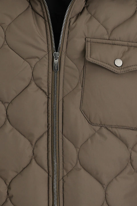 Medium Beige Quilted Sport Jacket