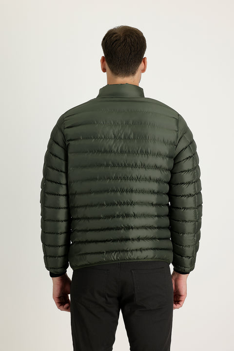 Medium Khaki Quilted Sport Jacket