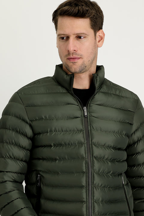 Medium Khaki Quilted Sport Jacket