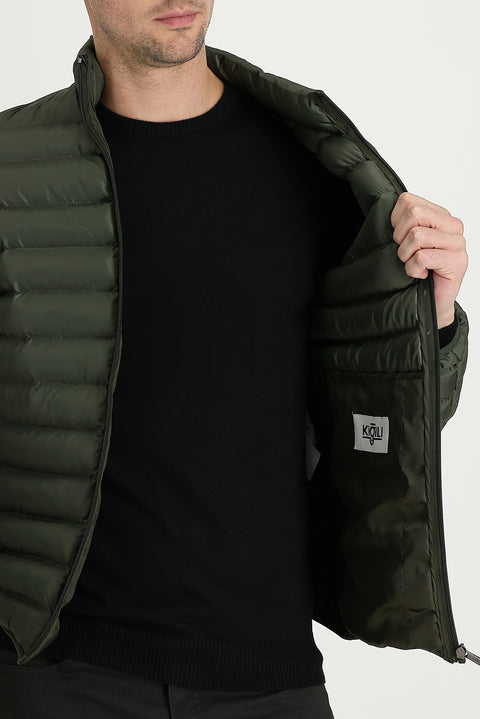Medium Khaki Quilted Sport Jacket