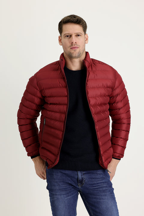 Dark Burgundy Quilted Sport Jacket