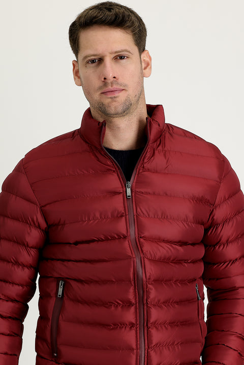 Dark Burgundy Quilted Sport Jacket