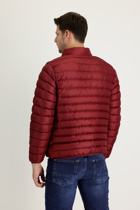Dark Burgundy Quilted Sport Jacket