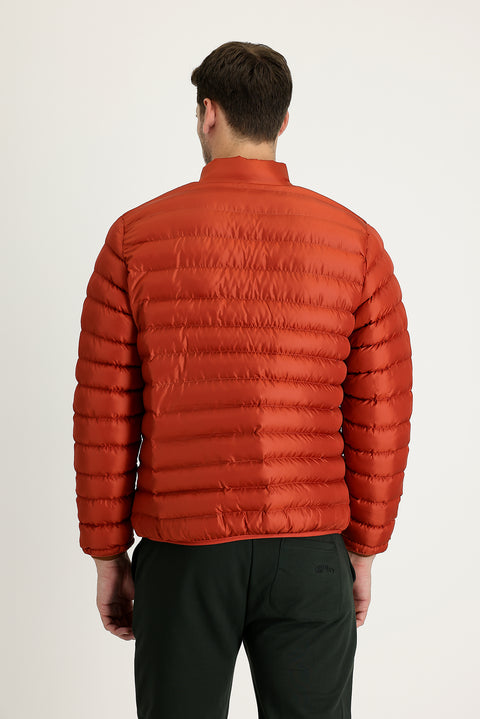 Tile-colored Quilted Sport Jacket