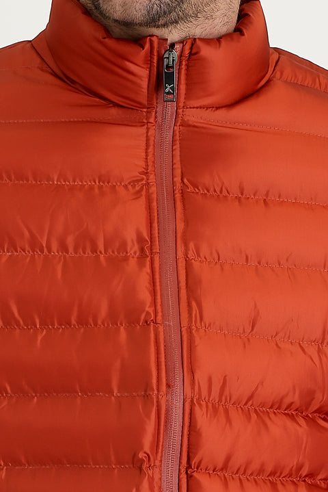 Tile-colored Quilted Sport Jacket