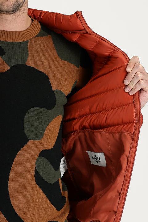 Tile-colored Quilted Sport Jacket