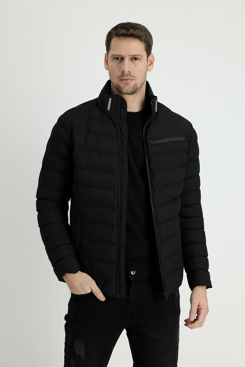 Black Quilted Sport Jacket
