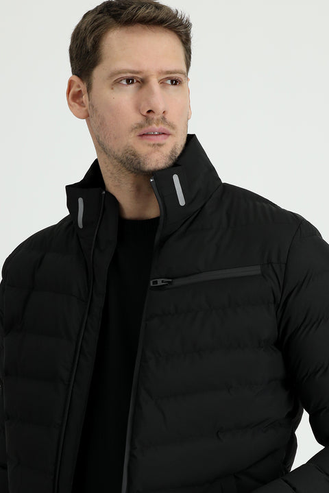 Black Quilted Sport Jacket